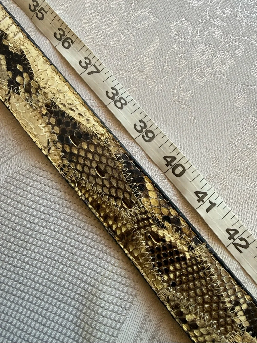NoconA Belt Co. Genuine Snake Skin Leather Belt Men’s Size 40 Native Buckle